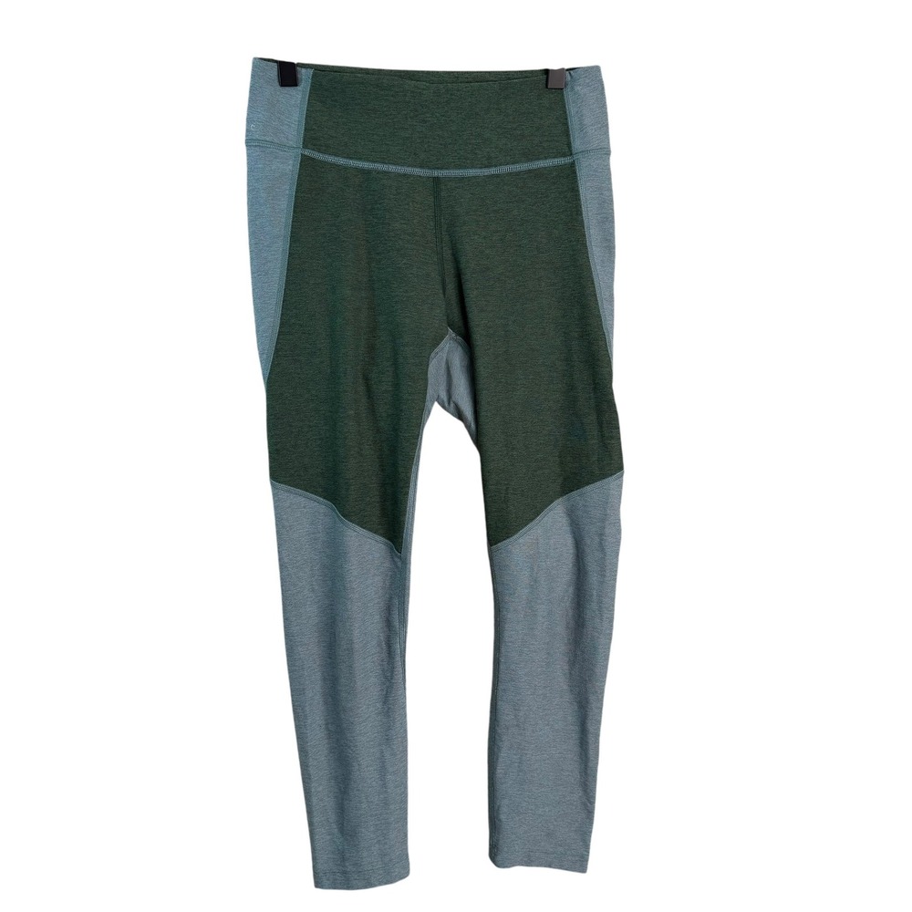 Outdoor Voices Warmup Leggings Green Blue Colorblock High Rise Small